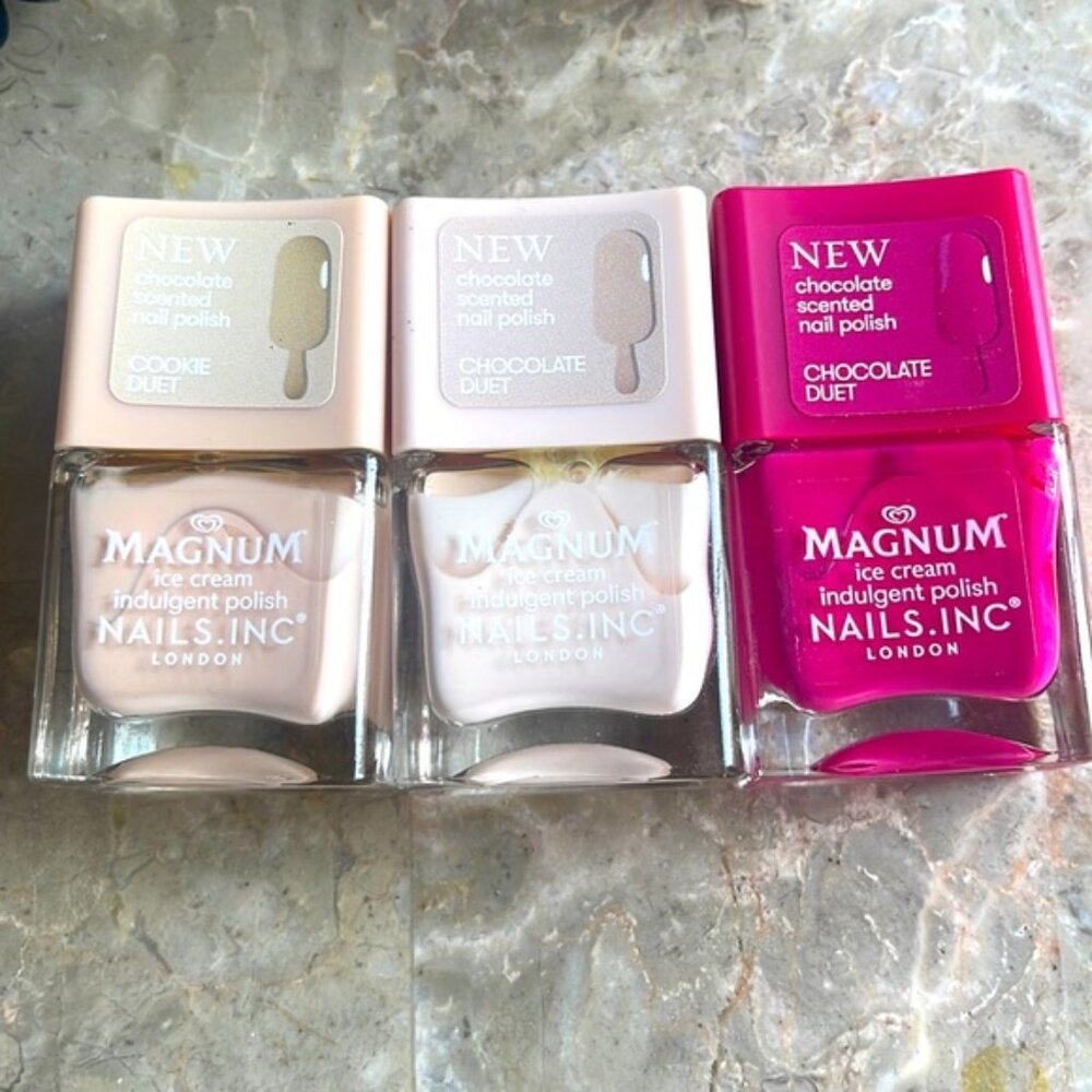 Trio of limited-edition chocolate-scented nail polishes